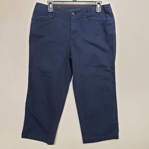 Lauren Ralph Lauren Blue Chino Cropped Capri 6